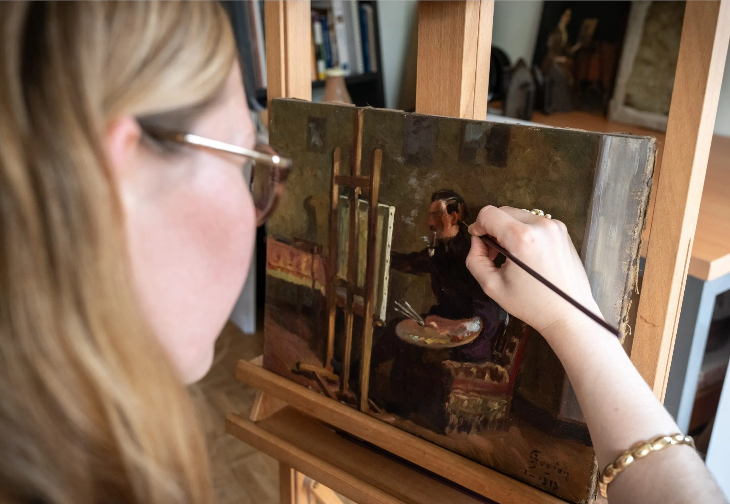 Tableau en cours de retouche